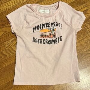Abercrombie & Fitch Kids Light Pink Peace Graphic Tee